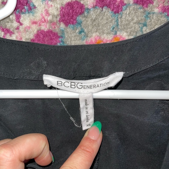 Suede dress with ruffle fringe sleeves. - Picture 2 of 2